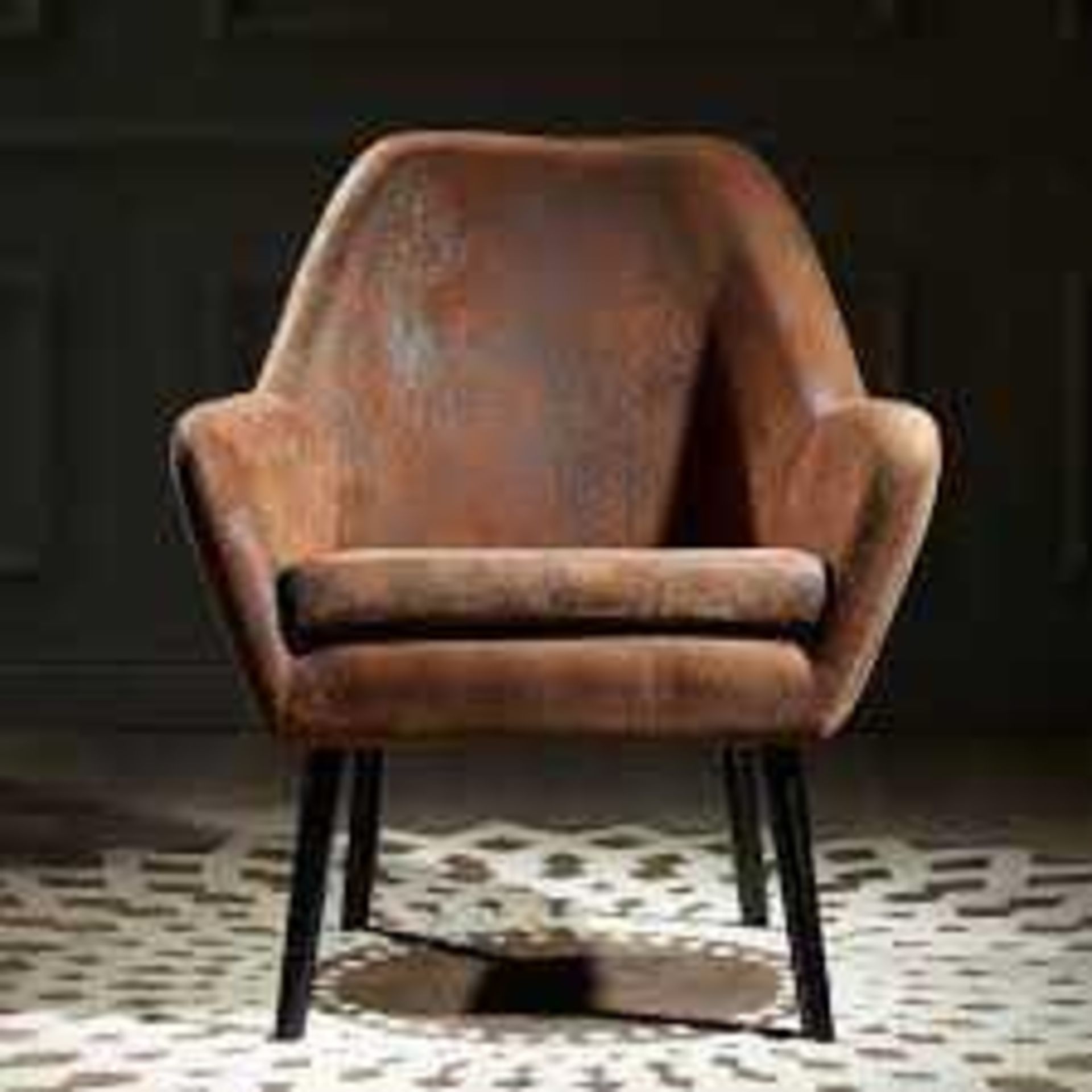 RRP £150 Boxed Divano Armchair In Brown(Cr2)