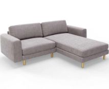 RRP £500 Ex Display 4 Seater Velvet Corner Sofa
