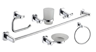 RRP £2000 Brand New Boxed The Bath Store Solid Brass & Double Dipped Chrome Bathroom Accessorie Set