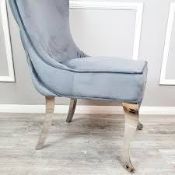 RRP £200 X2 Vogue Dining Chairs, Grey(Cr2)