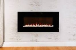 RRP £195 Boxed Marco Paul Wall Mounted Electric Fireplace In Black(Cr2)