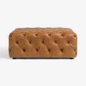 RRP £200 Ex Display Brown Buttoned Pouffe