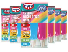 RRP £1872 (Appox. Count 142) spW45Z6305H 31 x Dr. Oetker Rainbow Decorating Icing, 684g, Pack of 6 x