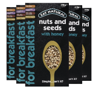 RRP £1045 (Approx Count 75)(I47) spW63c1593Z 4 x Eat Natural Nuts & Seeds Breakfast Cereal with