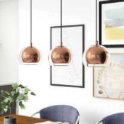 RRP £180 Boxed Saylor 3 Light Kitchen Island Pendant(Cr2)