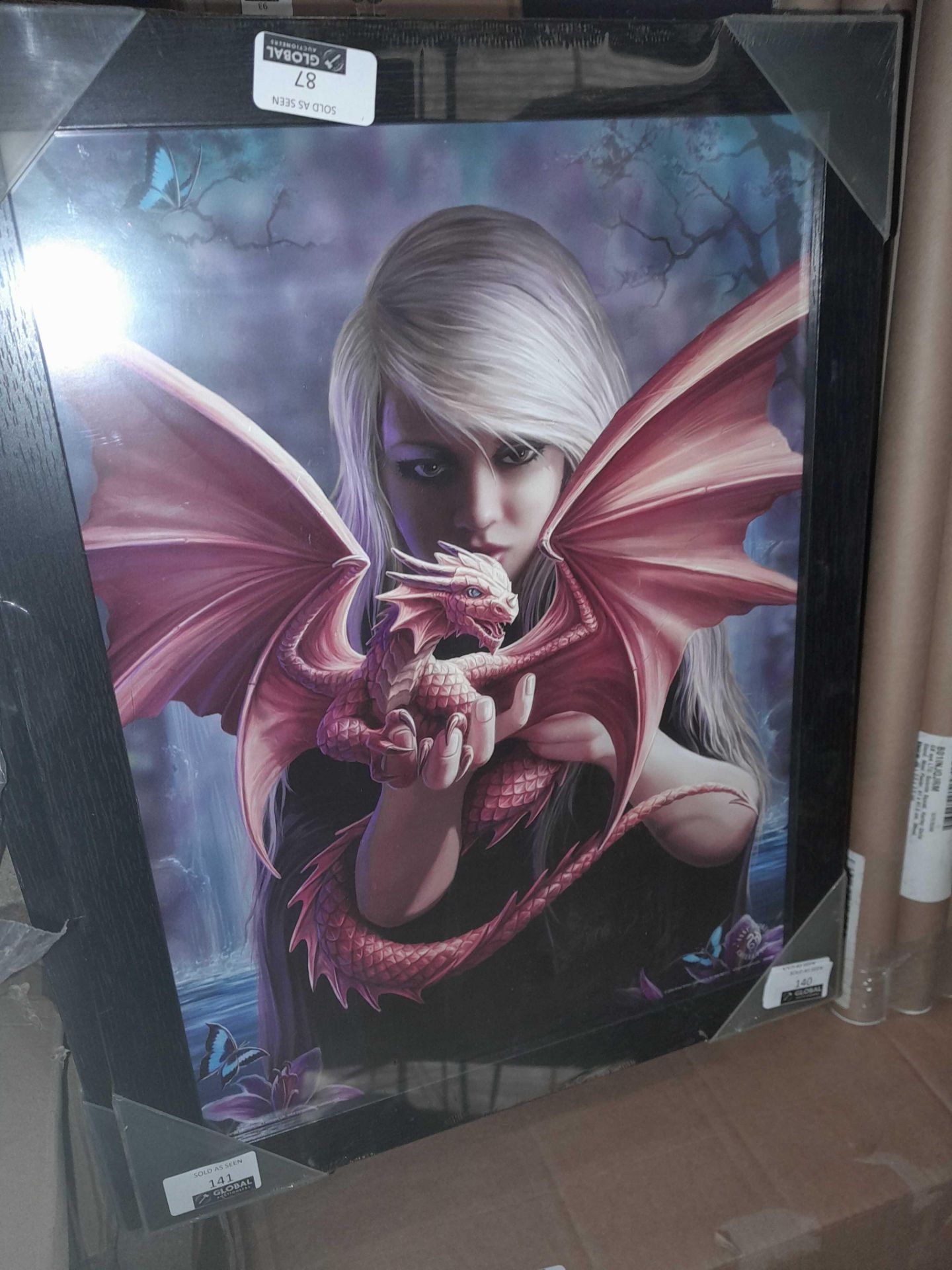 RRP £200 Brand New Anne Stokes Dragonkiin Canvases - Image 2 of 2