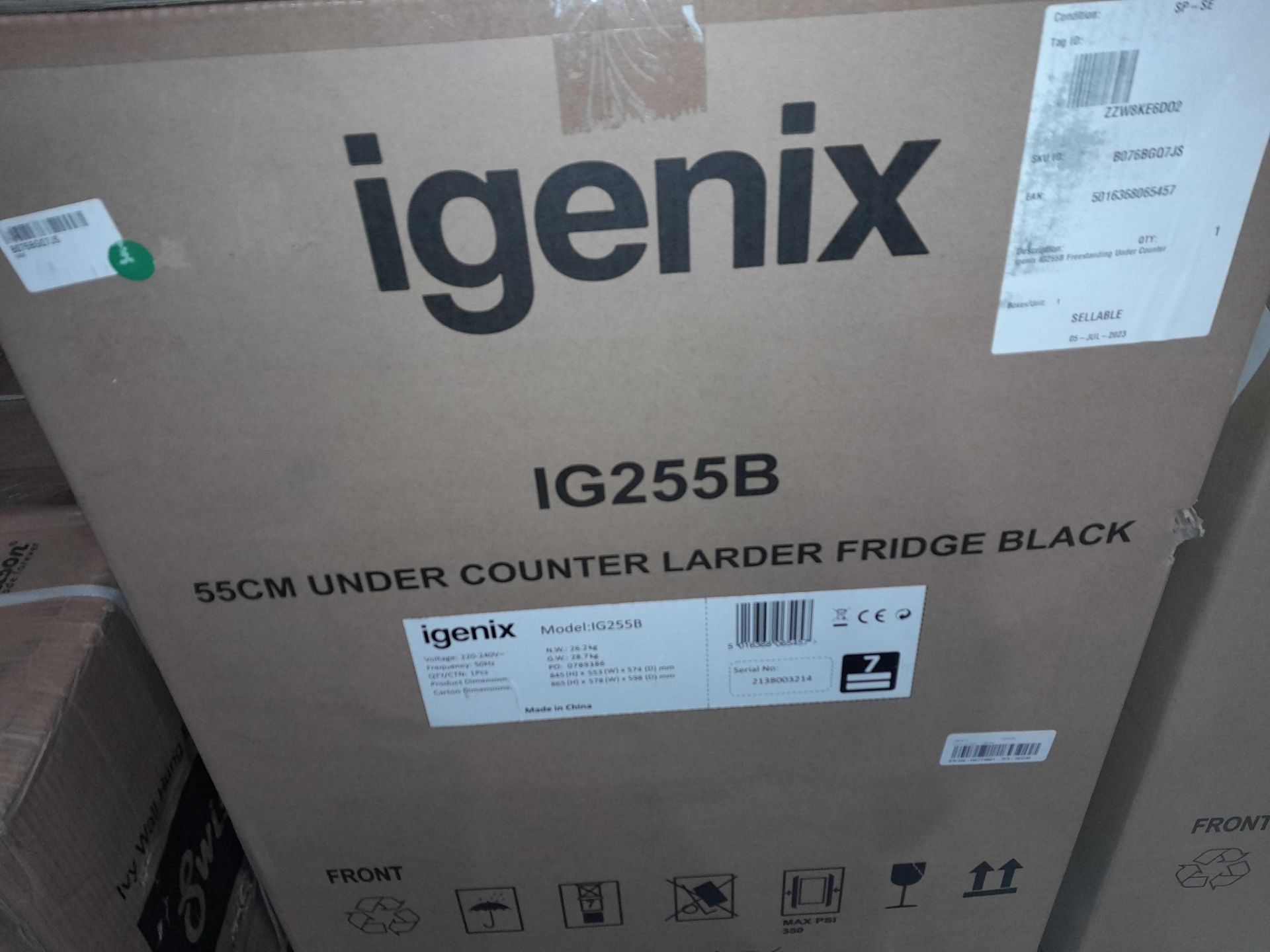 RRP £150 Brand New Igenix 55Cm Under Counter Larder Fridge - Image 2 of 2