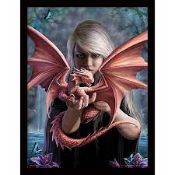 RRP £200 Brand New Dragonkin Framed Picture By Anne Stokes