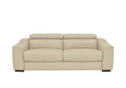 RRP £1800 Ex Display 3 Seater Recliner Sofa, Cream