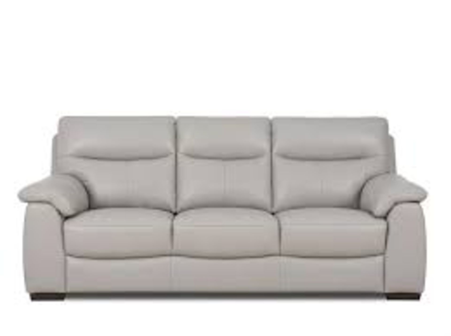 RRP £1500 Ex Display 6 Seater Reclining Leather Couch In Beige