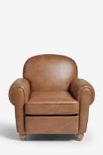 RRP £500 Ex Display Buttoned Large Brown Armchair