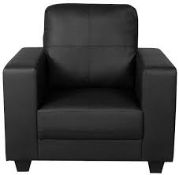 RRP £200 Black Faux Leather Armchair