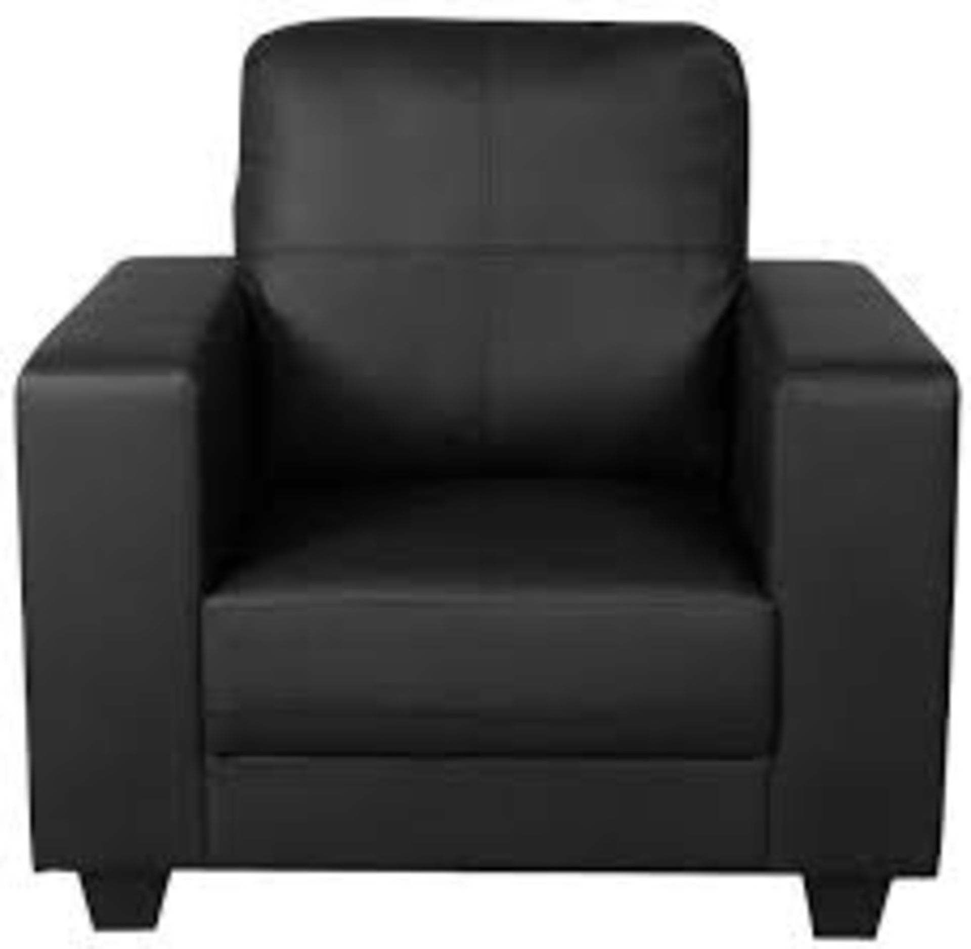 RRP £200 Black Faux Leather Armchair