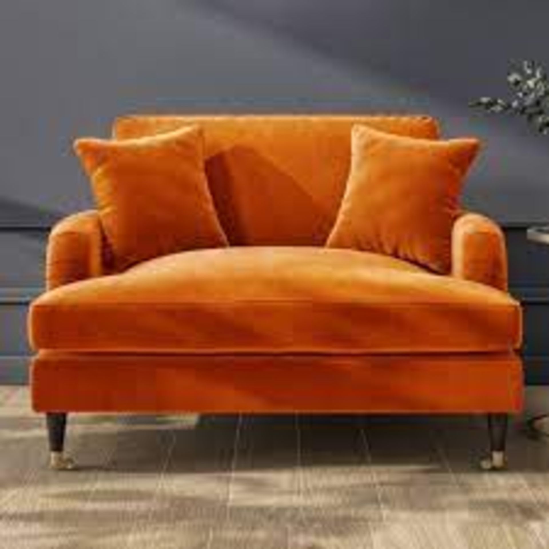 RRP £850 Ex Display 2 Seater Loveseat In Orange