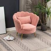 RRP £180 Ex Display June Velvet Tub Chair In Pink