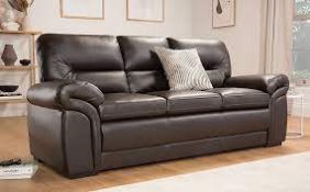 RRP £800 Ex Display 3 Seater Leather Sofa