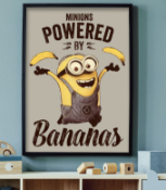RRP £200 Brand New X10 Minions Powered By Bananas Framed Prints