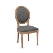 RRP £120 Boxed Porthos Slat Back Side Chair (Cr1)