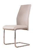 RRP £200 Boxed Lorenzo Cappuccino Dining Chair(Cr1)