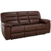 RRP £1000 Ex Display 3 Seater Leather Sofa