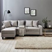 RRP £500 Ex Display 4 Seater Velvet Corner Sofa