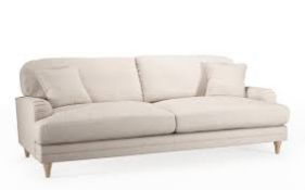 RRP £1000 Ex Display 4 Seater Couch In Salmon/Cream