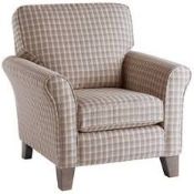 RRP £400 Ex Display Chequered Armchair