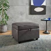 RRP £450 Ex Display Leather Pouffe