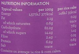 RRP £120 Kallo Blueberry & Vanilla Rice & Corn Cakes, Best Before 31/08/23