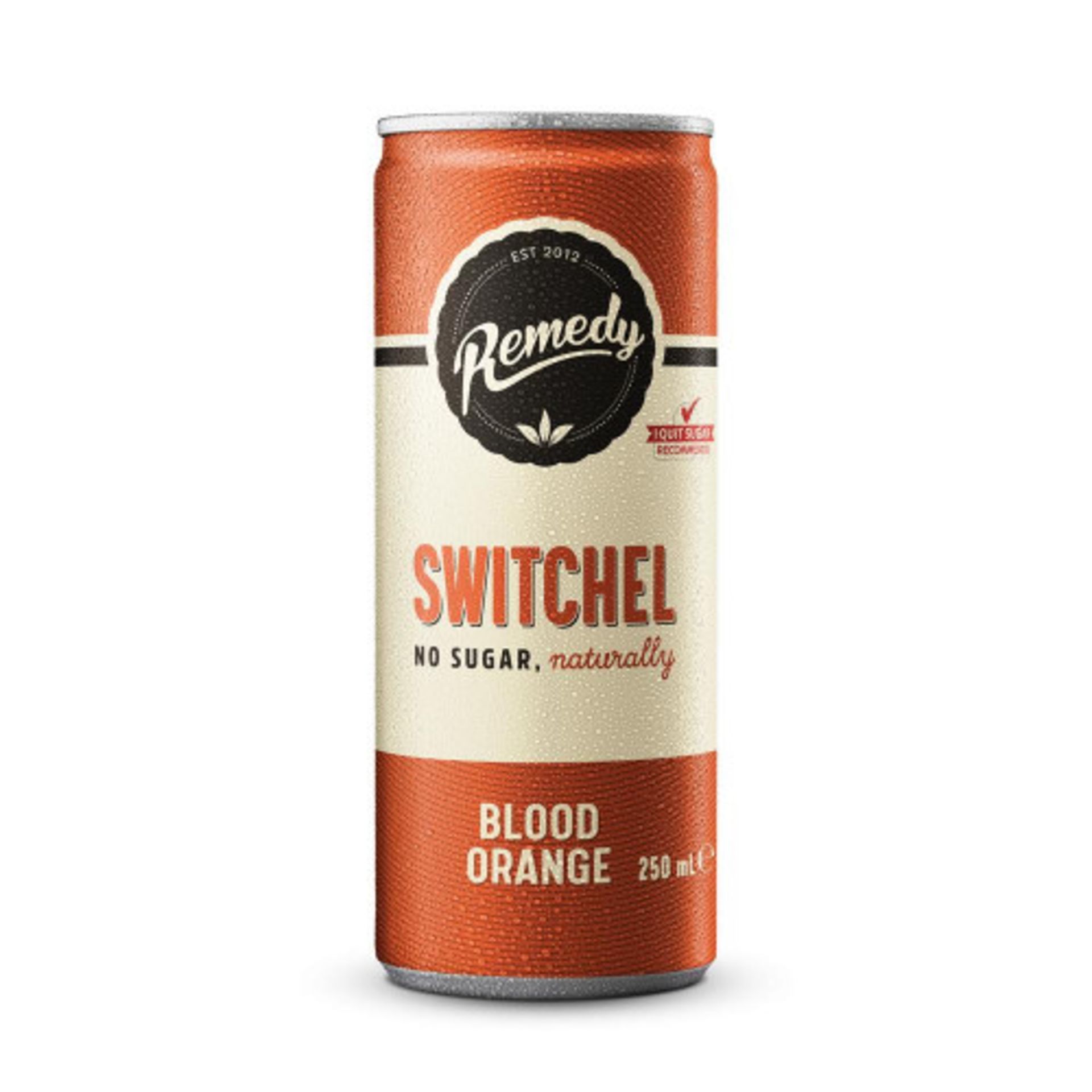 RRP £200 Remedy Kombucha Switchel Blood Orange 250Ml (Case Of 12) Best Before 07/2023