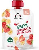 RRP £200 Brand New X40 Boxes Of Mama Bear Organic Strawberry And Banana Yoghurt X6 Per Box Best Befo