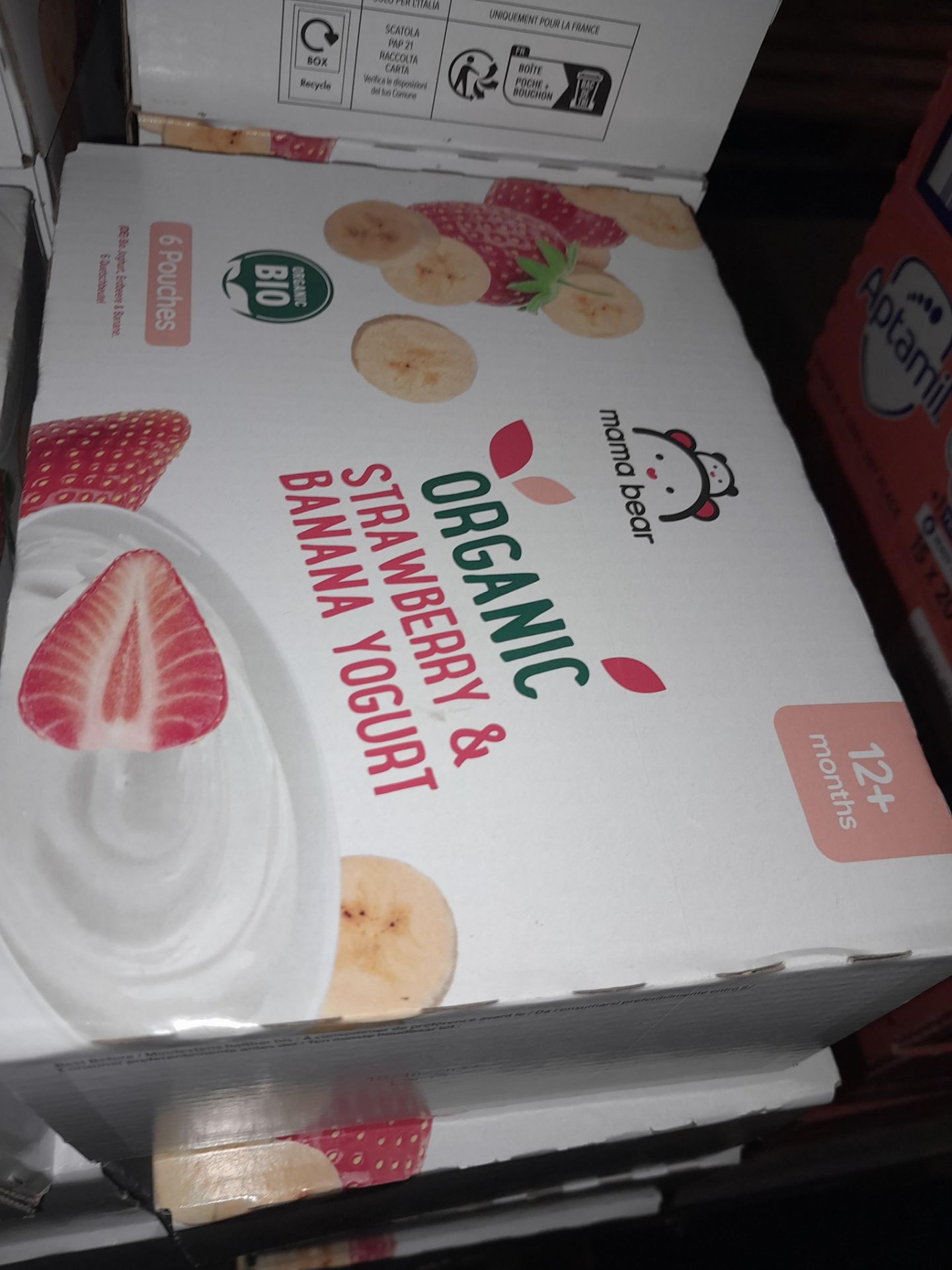 RRP £200 Brand New X40 Boxes Of Mama Bear Organic Strawberry And Banana Yoghurt X6 Per Box Best Befo - Image 2 of 2
