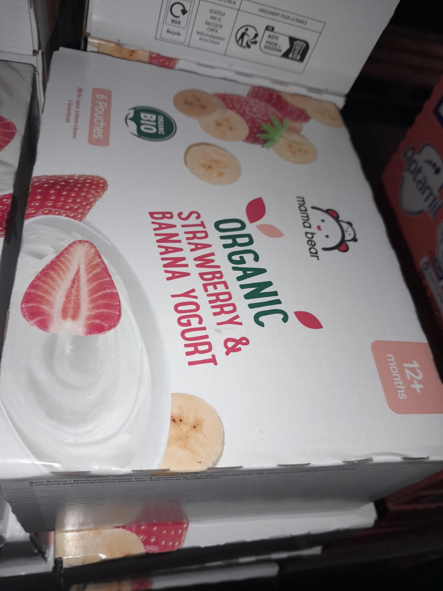 RRP £275 Brand New X56 Boxes Of Mama Bear Organic Strawberry And Banana Yoghurt X6 Per Box Best Befo - Image 2 of 2