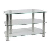 RRP £350 Caged Pallet To Contain Assorted Items Including- Tv Stand Table Glass Top