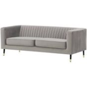 RRP £1300 Ex Display Burnham Upholstered Sofa In Grey