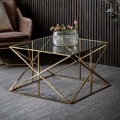 RRP £300 Ex Display Golden Coffee Square Coffee Table
