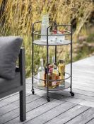 RRP £300 Mojito Drinks Trolley In Silver(Cr1)