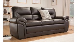 RRP £1000 Ex Display 3 Seater Leather Sofa