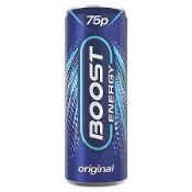 RRP £190 X12 Cases Boost Energy Original Drink 23X500Ml Cans, Bb 10/23