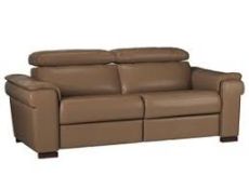 RRP £2200 Ex Display Leather 3 Seater Sofa, Brown