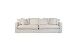 RRP £1800 Ex Display 3 Seater Sofa In Cream Fabric