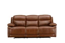 RRP £1000 Ex Display 3 Seater Leather Sofa, Brown