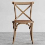 RRP £240 Unboxed X2 Crossback Wooden Dining Chairs(Cr1)