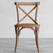 RRP £240 Unboxed X2 Crossback Wooden Dining Chairs(Cr1)