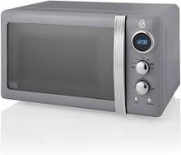 RRP £200 Boxed X2 Items Including Swan Microwave Sm22030Bn(Cr1)
