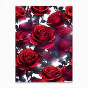 RRP £130 Ex Display X2 Canvases Including Rose Seamless Pattern Canvas
