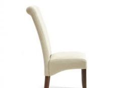 RRP £180 Unboxed Upholstered Dining Chair In Cream(Cr1)