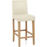 RRP £200 Upholstered Wooden Barstool In Cream(Cr1)