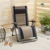 RRP £140 Brand New X2 Amazon Basics Zero Gravity Chair