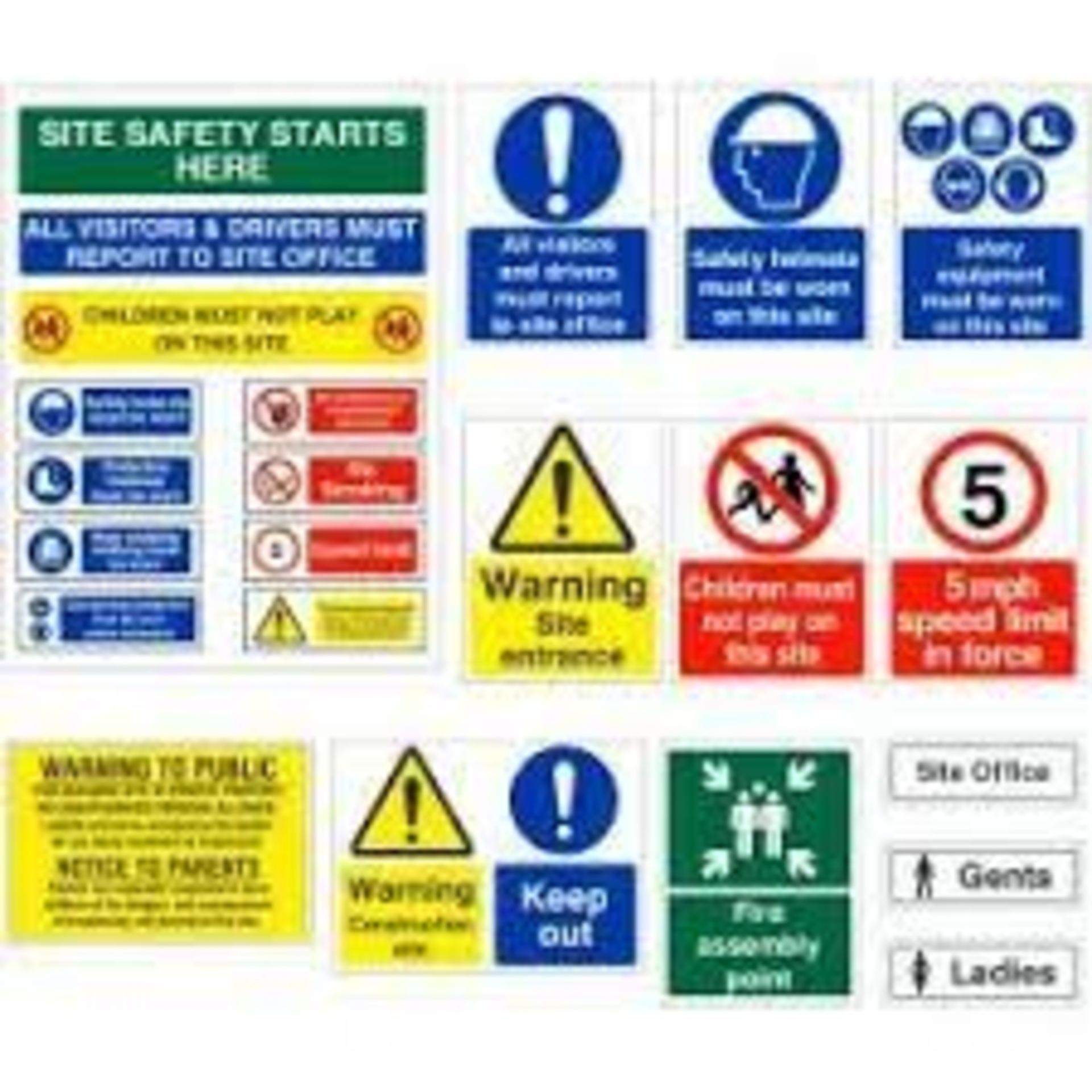 RRP £2200 - Pallet Containing Approx 2200 Brand New Health And Signage Items